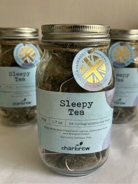 Sleepy Tea Loose Leaf Tea Jar - Light Blue Label